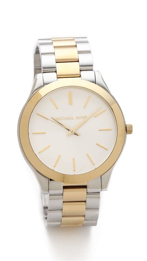 michael kors slim runway goldtone|michael kors runway watch silver.